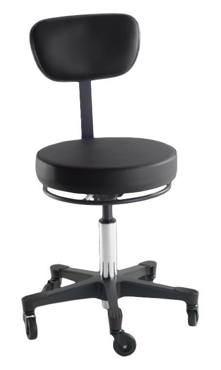 Reliance Pre-Test Charcoal 5346 Pneumatic Stool with Back & Ring