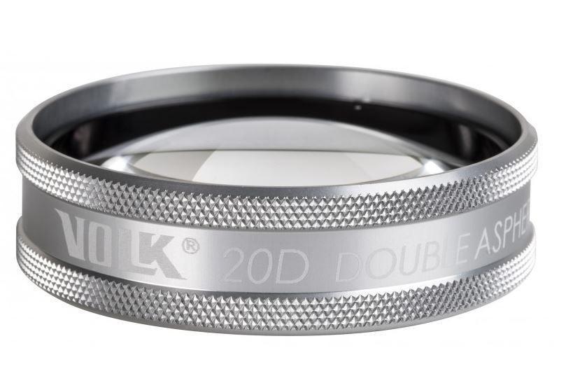 Volk Engrave Silver 20D Clear Lens, Large