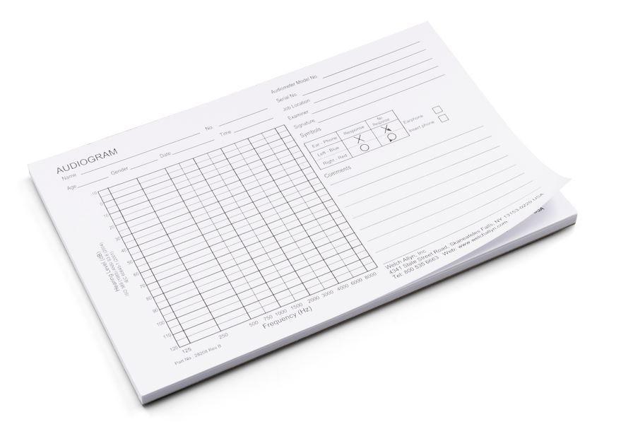 Welch Allyn AM282 Audiogram Forms (50 per Pack) - Optics Incorporated