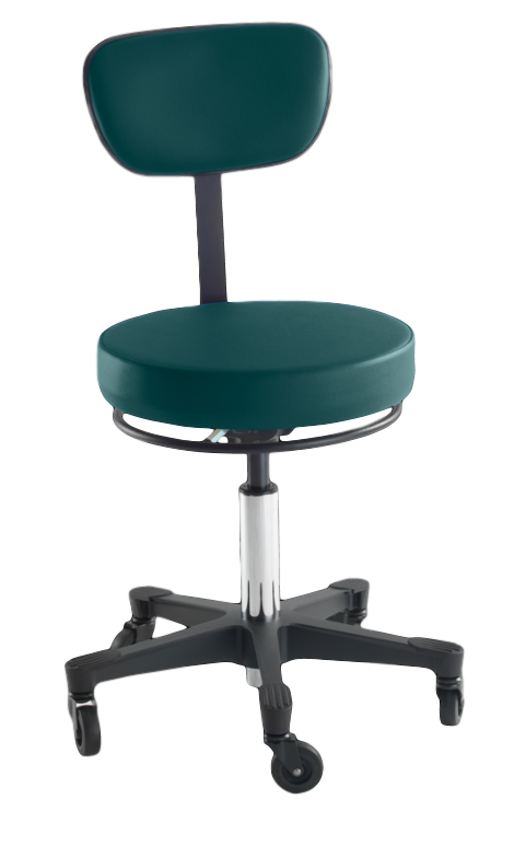 5346 Pneumatic Stool with Back & Ring