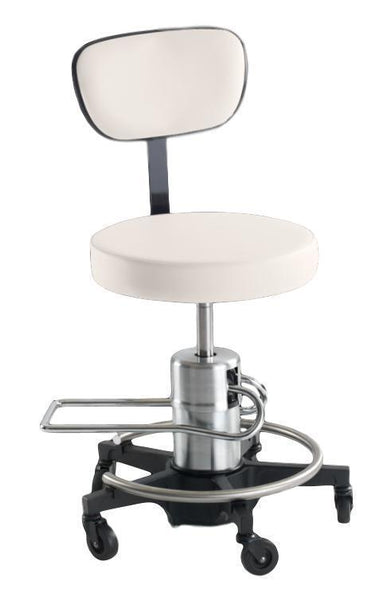 Reliance 546 Hydraulic Stool with Back - Optics Incorporated