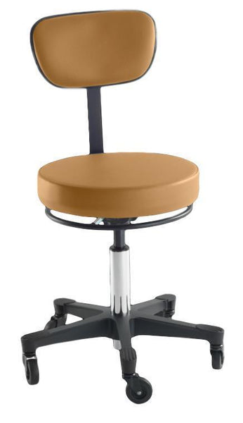 Reliance Pre-Test Almond 5346 Pneumatic Stool with Back & Ring
