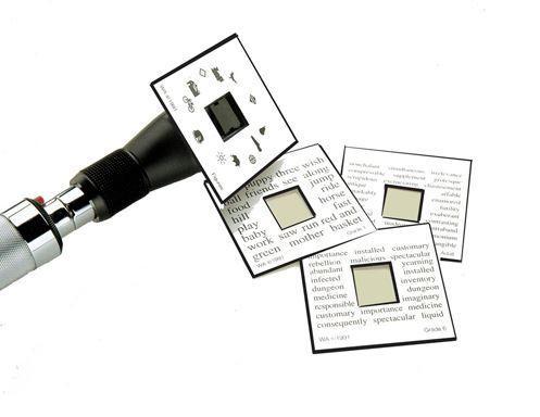 Welch Allyn Fixation Card Set for Retinoscopes (4 per Set) - Optics Incorporated