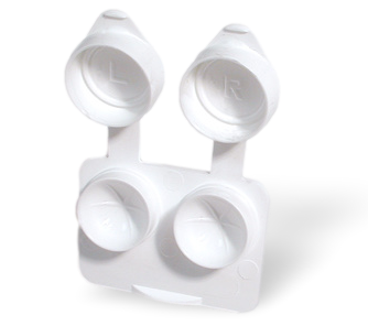 Western Ophthalmics Supplies White Contact Lens Case (50 per Bag)